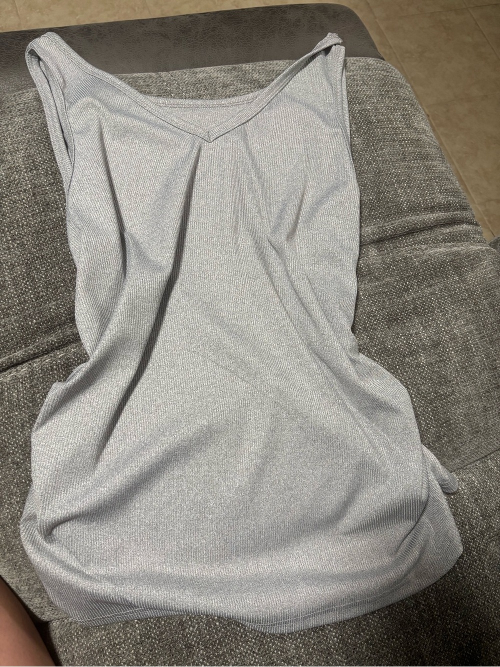 Light Gray Women's V-Neck Tank Top